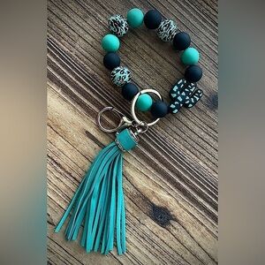 NWT Cactus Wristlet Keychain with Tassel